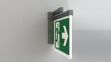 emergency exit luminaire AXRA stainless steel 