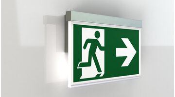 Escape sign luminaire AMW stainless steel 