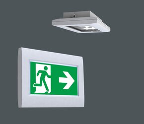 Emergency luminaire in anthracite 
