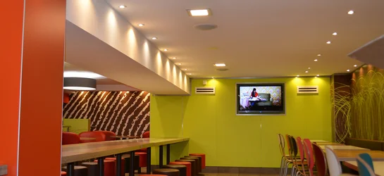 Interior view of the McDonald's in Frannkfurt 